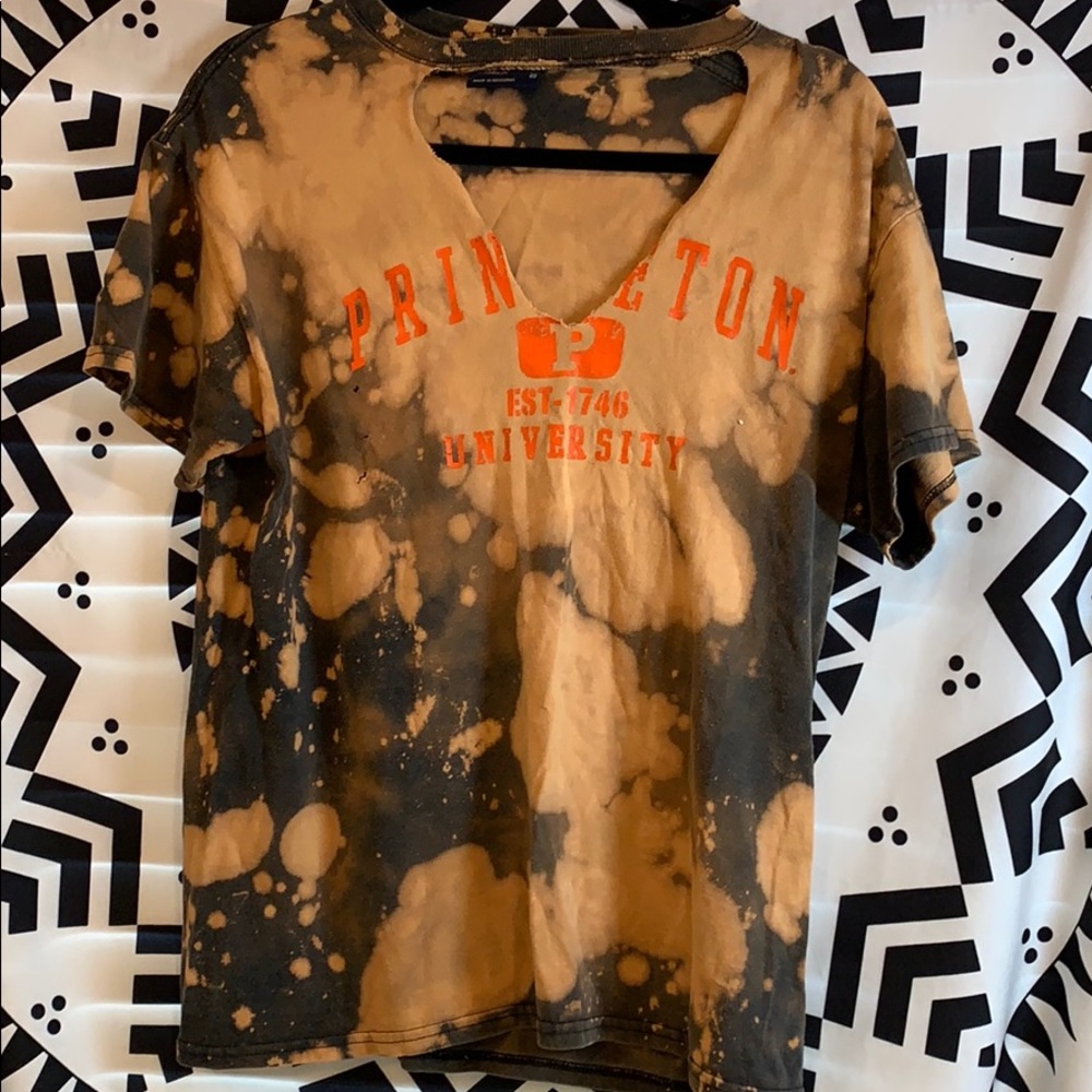 Acid Wash Princeton Cut Out Tee